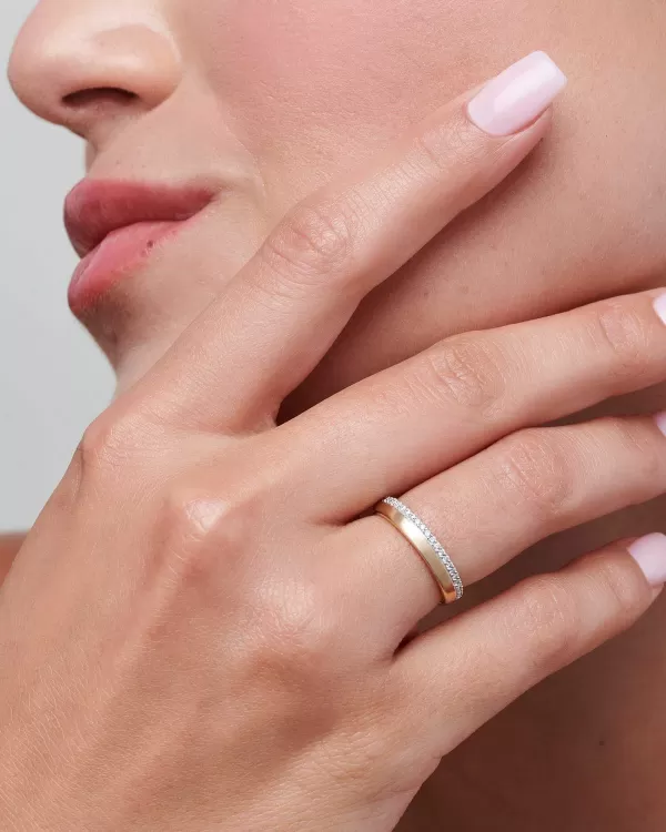 Whitney 14K Yellow Gold Band Ring In White Diamond^Kendra Scott Best